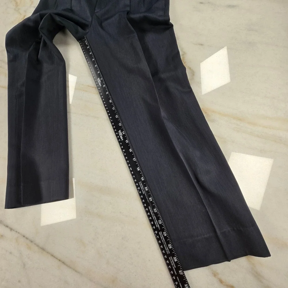 Perry Ellis Portfolio Dress Pants Mens 30/30 Blue Pleated Office Sharkskin Style